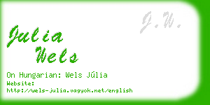 julia wels business card